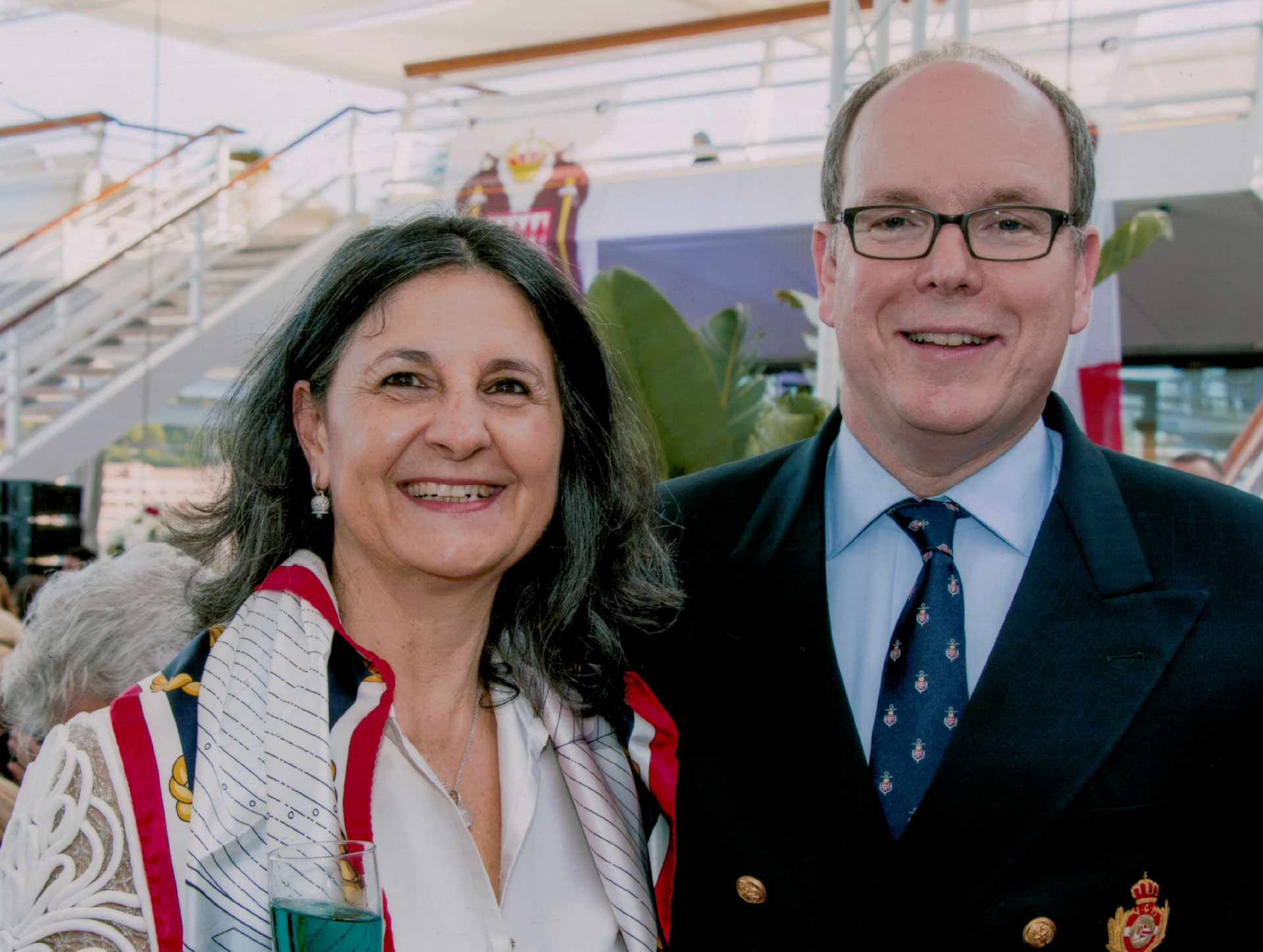 Anna Maria Benedetti con Sua Altezza Reale il Principe Alberto di Monaco